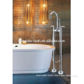 classical dual handles tub and shower faucet floor standing bathtub mixer brass chrome finish for bathroom